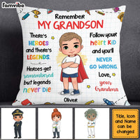 Personalized Gift For Grandson Pillow 27876 thumb 1