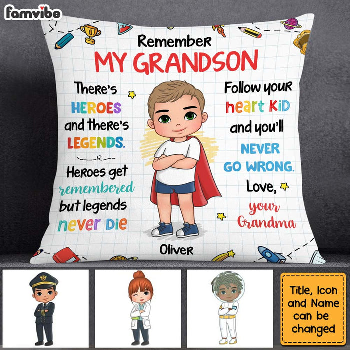 Personalized Gift For Grandson Pillow 27876 1