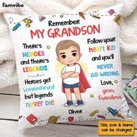 Personalized Gift For Grandson Pillow 27876 thumb 1