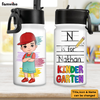 Personalized Gift For Grandson Alphabet Back To School Kids Water Bottle With Straw Lid 27552 27877 1