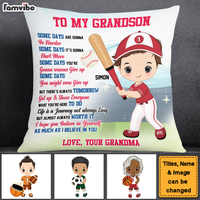 Personalized Sports Gift For Grandson Some Days Are Gonna Be Harder Pillow 27879 thumb 1