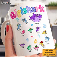 Personalized Gift For Grandma Shark Colorful Sugar Crush Mug 27881 thumb 1
