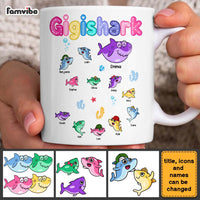 Personalized Gift For Grandma Shark Colorful Sugar Crush Mug 27881 thumb 1