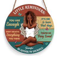 Personalized Little Reminders Gift For Daughter Round Wood Sign 27883 thumb 1
