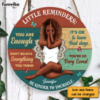 Personalized Little Reminders Gift For Daughter Round Wood Sign 27883 thumb 1