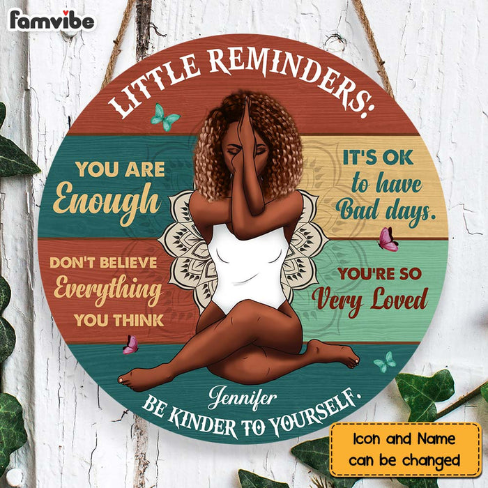 Personalized Little Reminders Gift For Daughter Round Wood Sign 27883 1