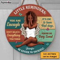 Personalized Little Reminders Gift For Daughter Round Wood Sign 27883 thumb 1