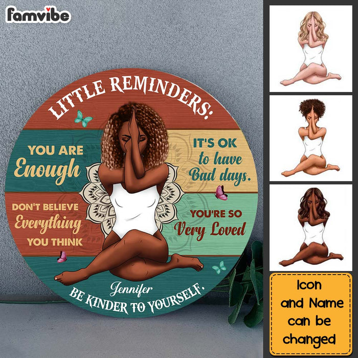 Personalized Little Reminders Gift For Daughter Round Wood Sign 27883 1
