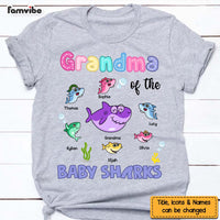 Personalized Gift For Grandma Of The Baby Sharks Colorful Shirt - Hoodie - Sweatshirt 27884 thumb 1