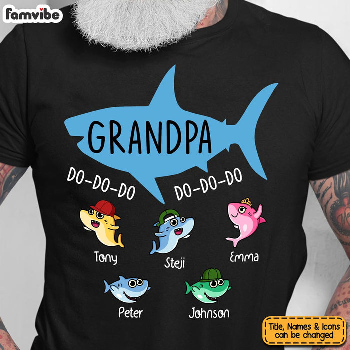 Personalized Gift For Grandpa Shark Shirt - Hoodie - Sweatshirt 27886 1