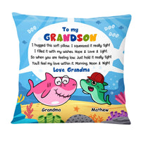 Personalized Gift For Grandson Baby Shark Hug This Pillow 27887 thumb 1