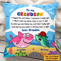 Personalized Gift For Grandson Baby Shark Hug This Pillow 27887 thumb 1