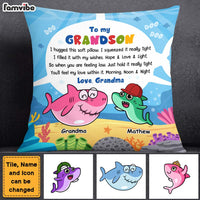 Personalized Gift For Grandson Baby Shark Hug This Pillow 27887 thumb 1