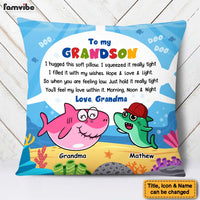 Personalized Gift For Grandson Baby Shark Hug This Pillow 27887 thumb 1