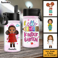 Personalized Gift For Granddaughter Back To School Kids Water Bottle With Straw Lid 27889 thumb 1