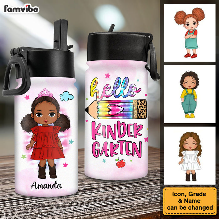 Personalized Gift For Granddaughter Back To School Kids Water Bottle With Straw Lid 27889 1