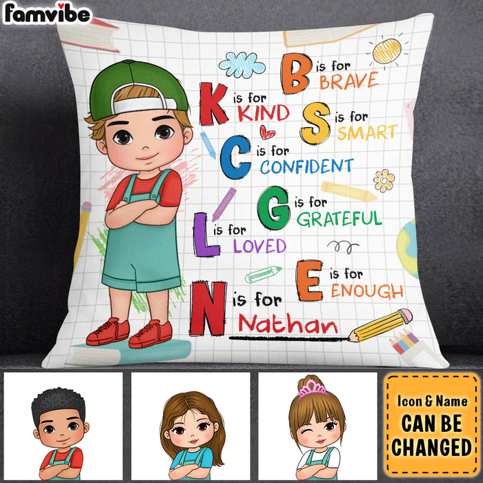 Personalized Gift For Grandson Affirmation Alphabet Pillow 27895 1