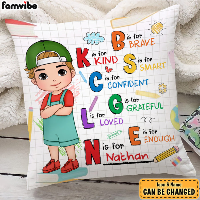 Personalized Gift For Grandson Affirmation Alphabet Pillow 27895 1