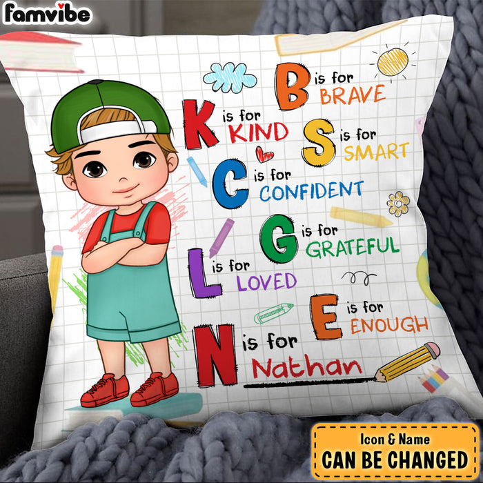 Personalized Gift For Grandson Affirmation Alphabet Pillow 27895 1