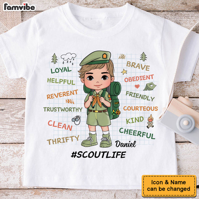 Personalized Gift For Grandson Scout Life Affirmation Kid T Shirt 27898 1