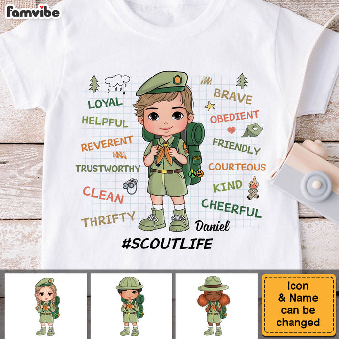 Personalized Gift For Grandson Scout Life Affirmation Kid T Shirt 27898 1
