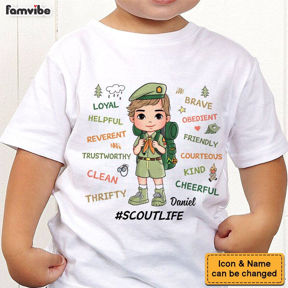 Personalized Gift For Grandson Scout Life Affirmation Kid T Shirt 27898 Mockup 2