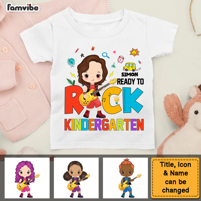 Personalized Back To School Gift For Grandson Ready To Rock Kid T Shirt 27899 1