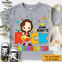 Personalized Back To School Gift For Grandson Ready To Rock Kid T Shirt 27899 thumb 1