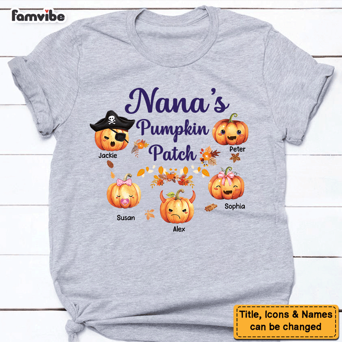 Personalized Gift For Grandma Pumpkin Patch Autumn Pattern Shirt - Hoodie - Sweatshirt 27906 1