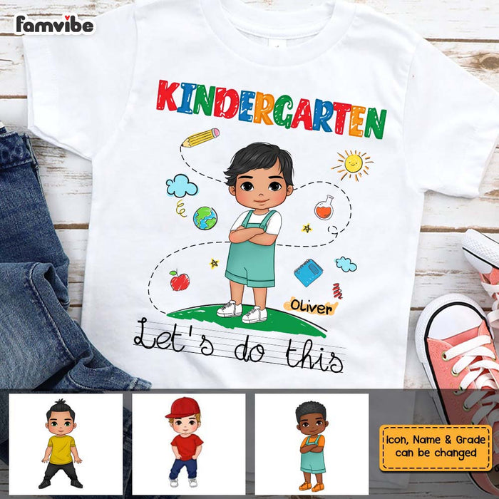 Personalized Back To School Gift For Grandson Let's Do This Kid T Shirt 27908 1