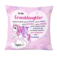 Personalized Gift For Granddaughter To My Granddaughter Unicorn Pillow 27912 thumb 1