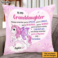 Personalized Gift For Granddaughter To My Granddaughter Unicorn Pillow 27912 thumb 1