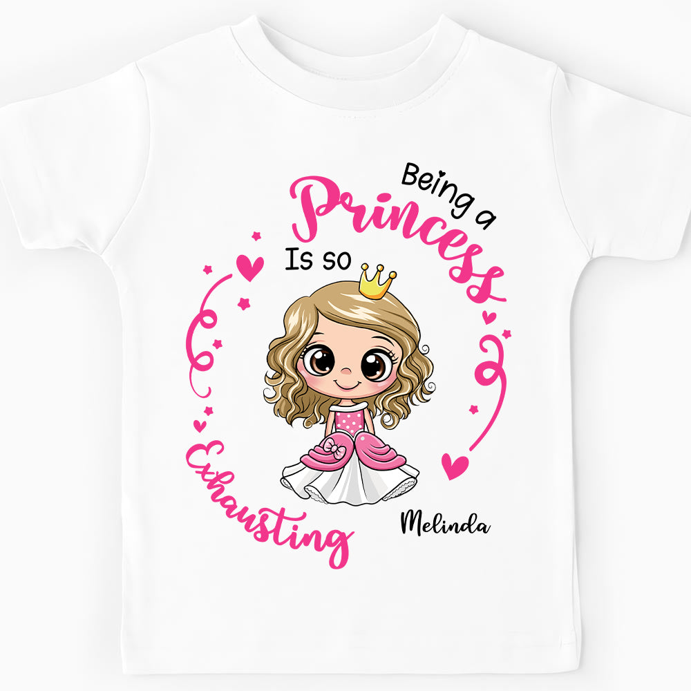 Personalized Gift For Granddaughter Little Princess Kid T Shirt 27914 Mockup Black