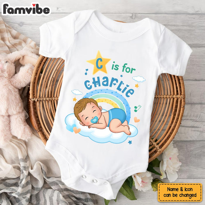 Personalized Gift For Newborn Baby Alphabet Baby Onesie 27916 1
