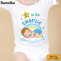Personalized Gift For Newborn Baby Alphabet Baby Onesie 27916 thumb 1