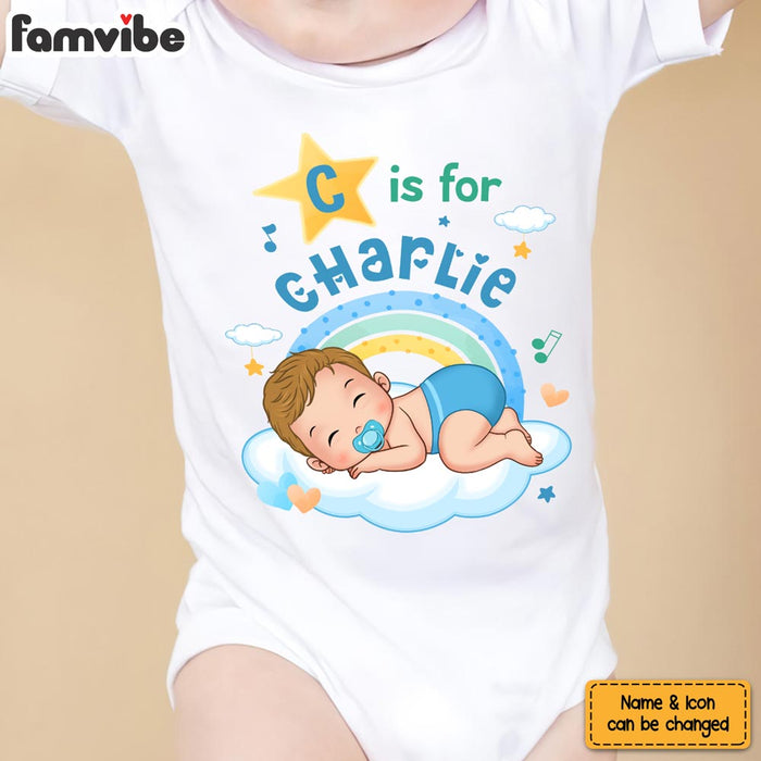 Personalized Gift For Newborn Baby Alphabet Baby Onesie 27916 1