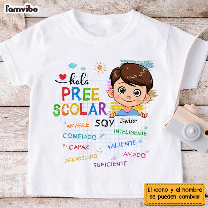 Personalized Gift For Grandson Spanish Back To School Kid T Shirt 27918 1
