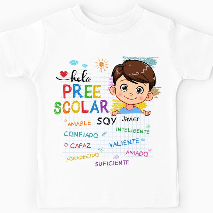 Personalized Gift For Grandson Spanish Back To School Kid T Shirt 27918 1