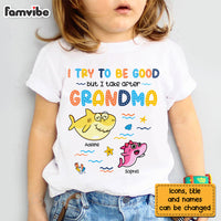 Personalized Birthday Gift For Granddaughter Shark Take After Grandma Kid T Shirt 27921 thumb 1