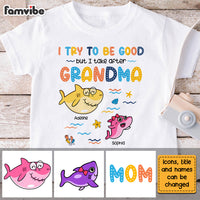 Personalized Birthday Gift For Granddaughter Shark Take After Grandma Kid T Shirt 27921 thumb 1