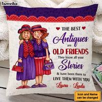 Personalized  Older Ladies Old Friend Embroidered Style Pillow 27922 thumb 1