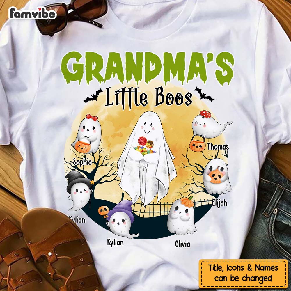 Personalized Halloween Gift For Grandma Little Boos Shirt Hoodie Sweatshirt 27928 Primary Mockup
