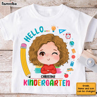 Personalized Gift For Granddaughter Hello Kindergarten Kid T Shirt 27929 thumb 1