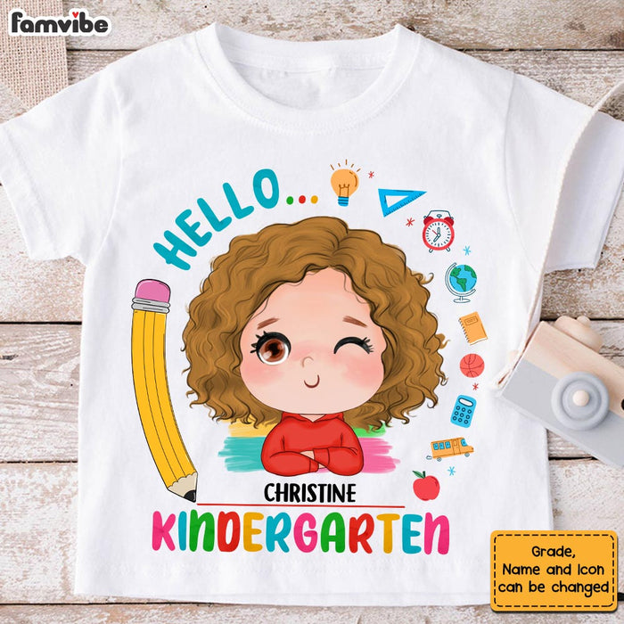 Personalized Gift For Granddaughter Hello Kindergarten Kid T Shirt 27929 1