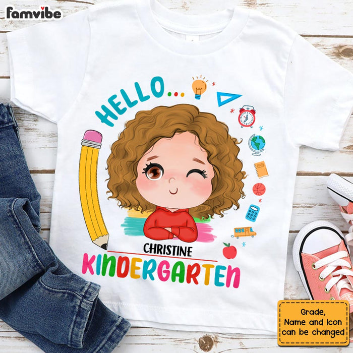 Personalized Gift For Granddaughter Hello Kindergarten Kid T Shirt 27929 1