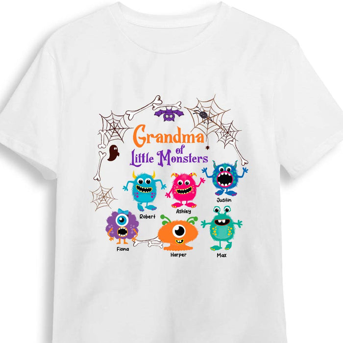 grandma's little monsters Personalized Gift For Grandma Of Little Monsters Halloween Theme Shirt - Hoodie