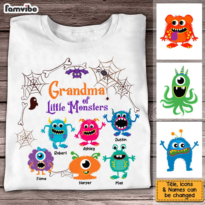 grandma of little monsters svg Personalized Gift For Grandma Of Little Monsters Halloween Theme Shirt - Hoodie