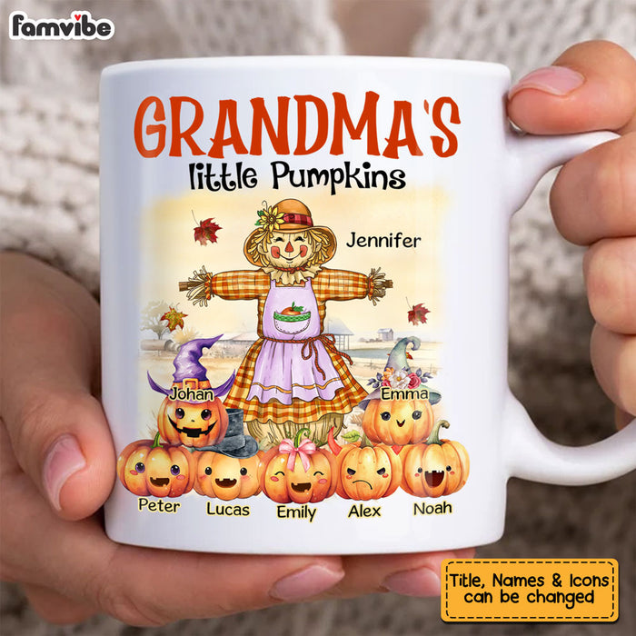 Personalized Halloween Gift For Grandma Little Pumpkins Mug 27937 1