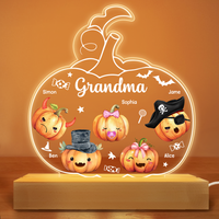 Personalized Gift For Grandma Pumpkin Shape Plaque LED Lamp Night Light 27938 thumb 1