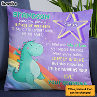 Personalized Gift For Grandson Dragon Hug This Pillow 27940 thumb 1